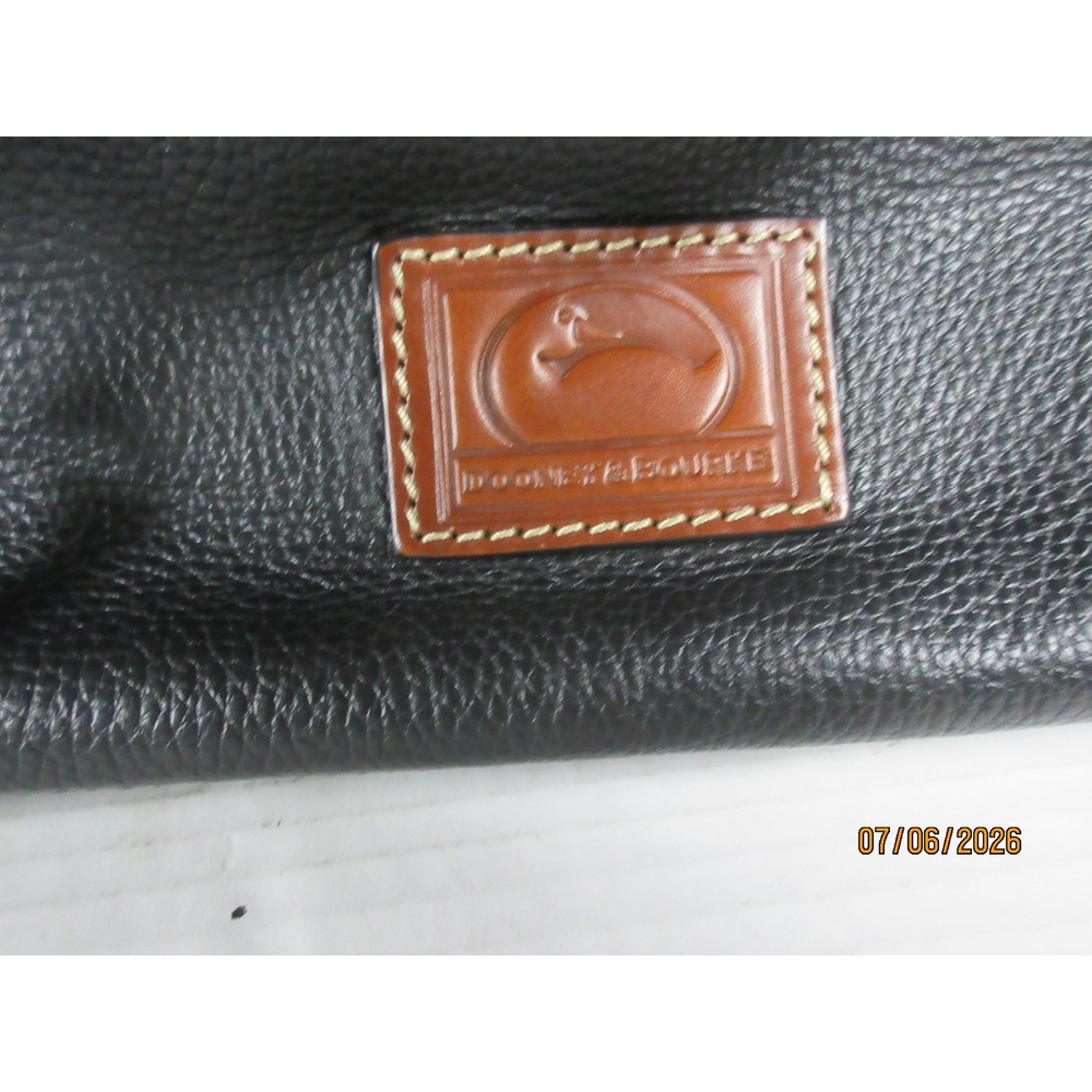 Dooney & Bourke Pebble Grain Leather Tote Bag Black Tan Tassel Satchel Crossbody - Picture 2 of 9
